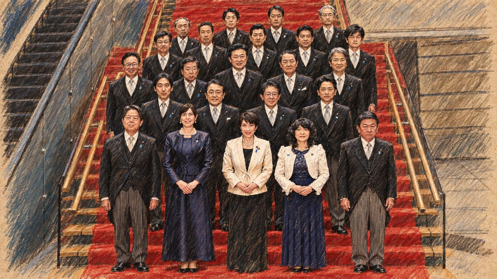 Obrázek k článku: Takaichiová uvedla obměněnou japonskou vládu se sedmi ministry-nováčky