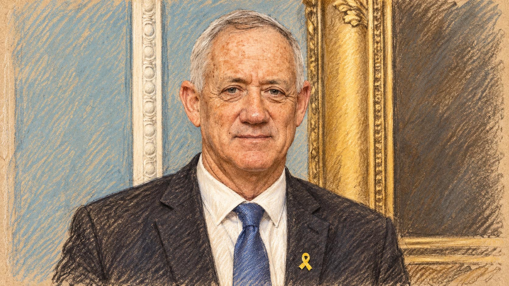 Obrázek k článku: Gantz říká, že Netanyahu nese odpovědnost za 7. říjen a že v závodě zůstane