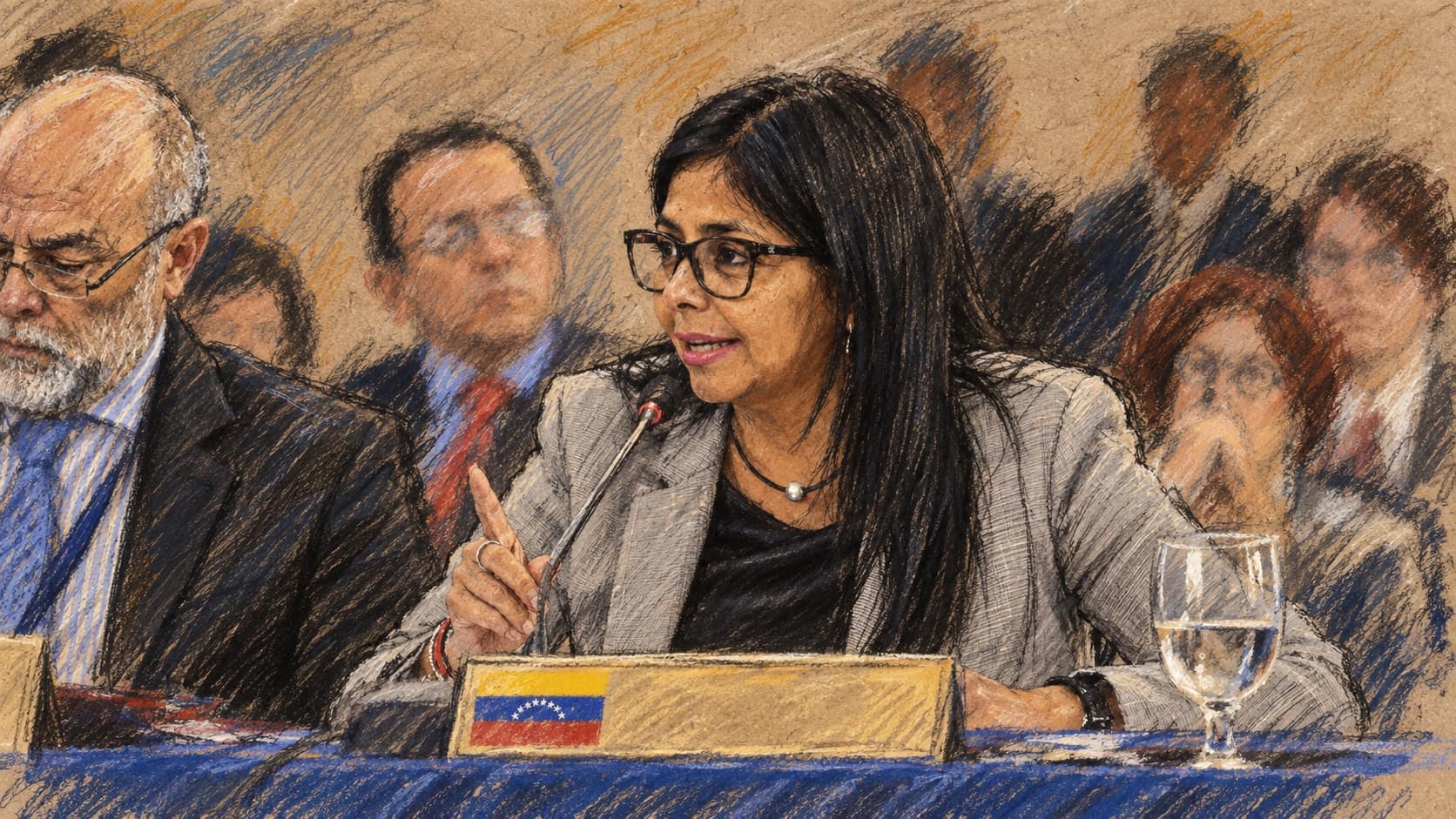 Bild zum Artikel: Delcy Rodríguez kündigt vor UN-Vollversammlung Wahlen in Venezuela an
