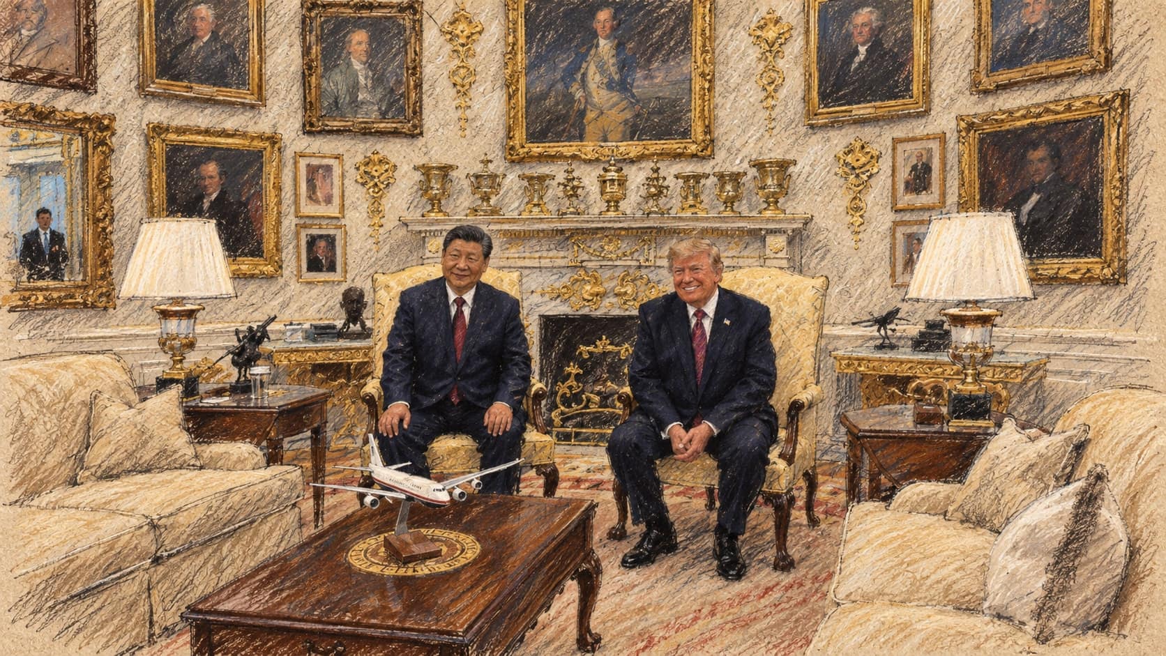 Obrázek k článku: Si Ťin-pching v Bílém domě vyzval Trumpa, aby se postavil proti nezávislosti Tchaj-wanu