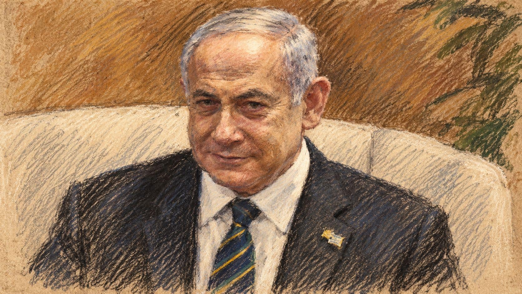 画像:ネタニヤフ首相、フライドバイ機の襲撃犯が誰かに送り込まれた可能性を捜査中と説明