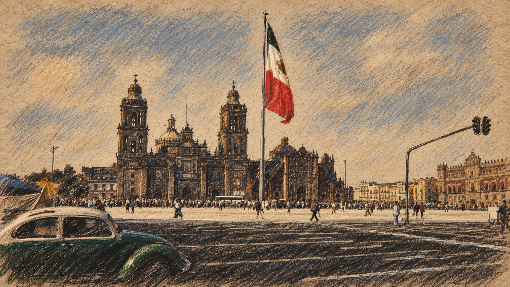Image de l’article : Mexico fait état de 19 blessés après la marche commémorative de Tlatelolco