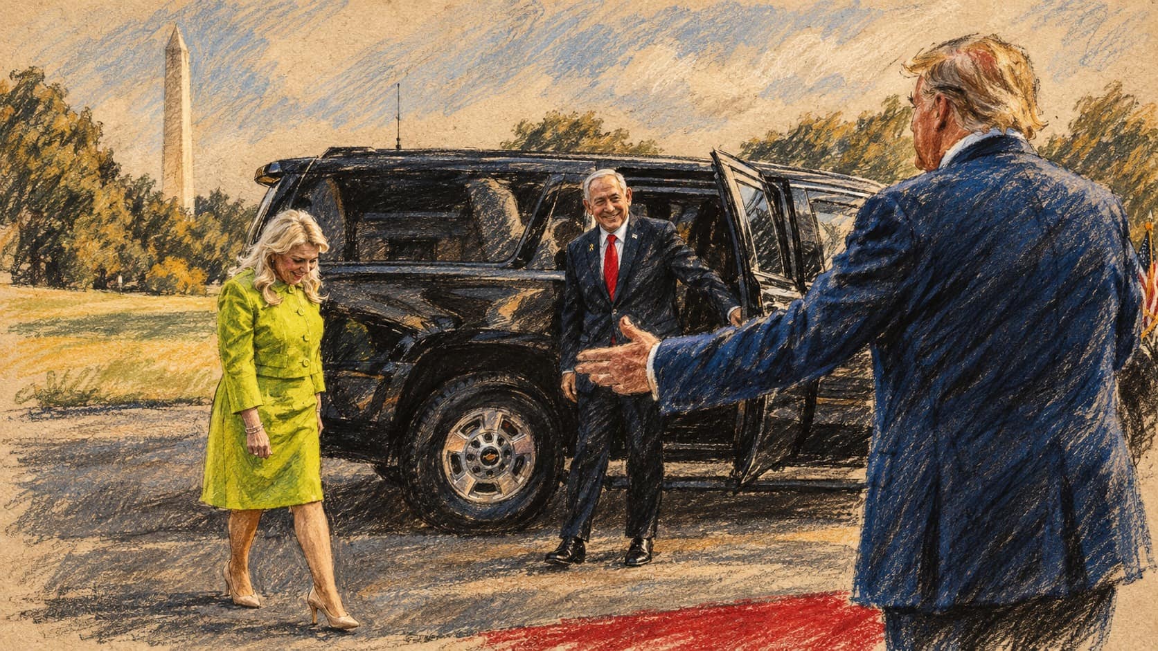 画像:トランプ氏、ネタニヤフ氏の再選を支持 対イラン協力と結び付け