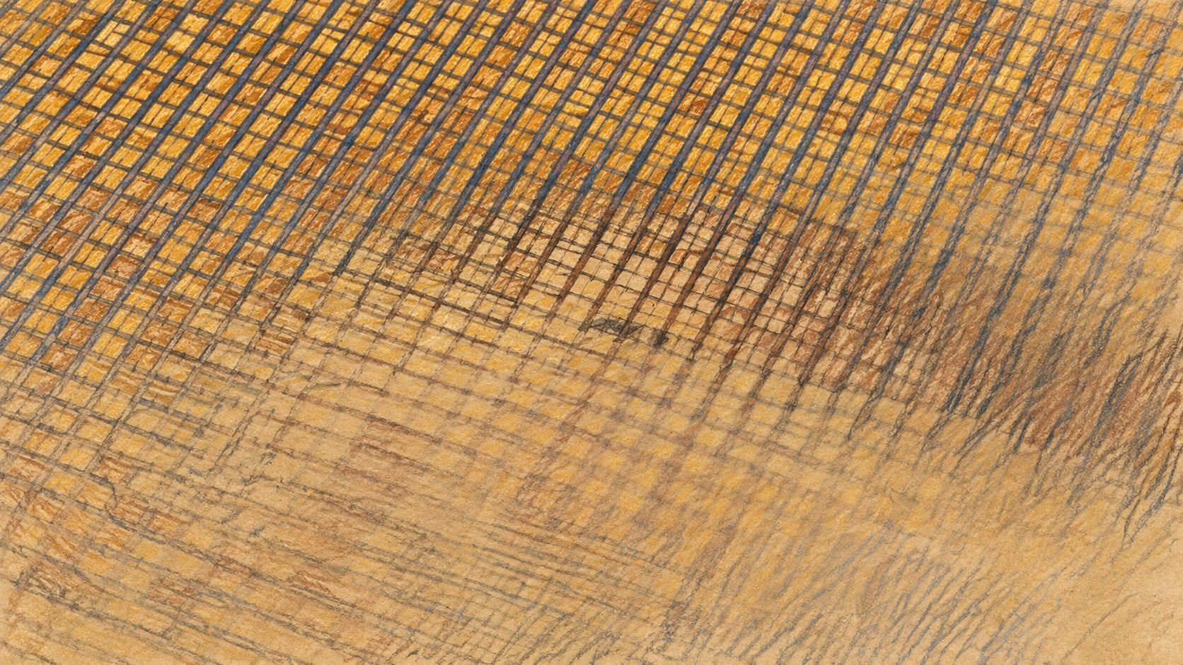 Courtroom-sketch editorial illustration of a close-up microchip wafer with rows of circuit dies, providing context for semiconductor research