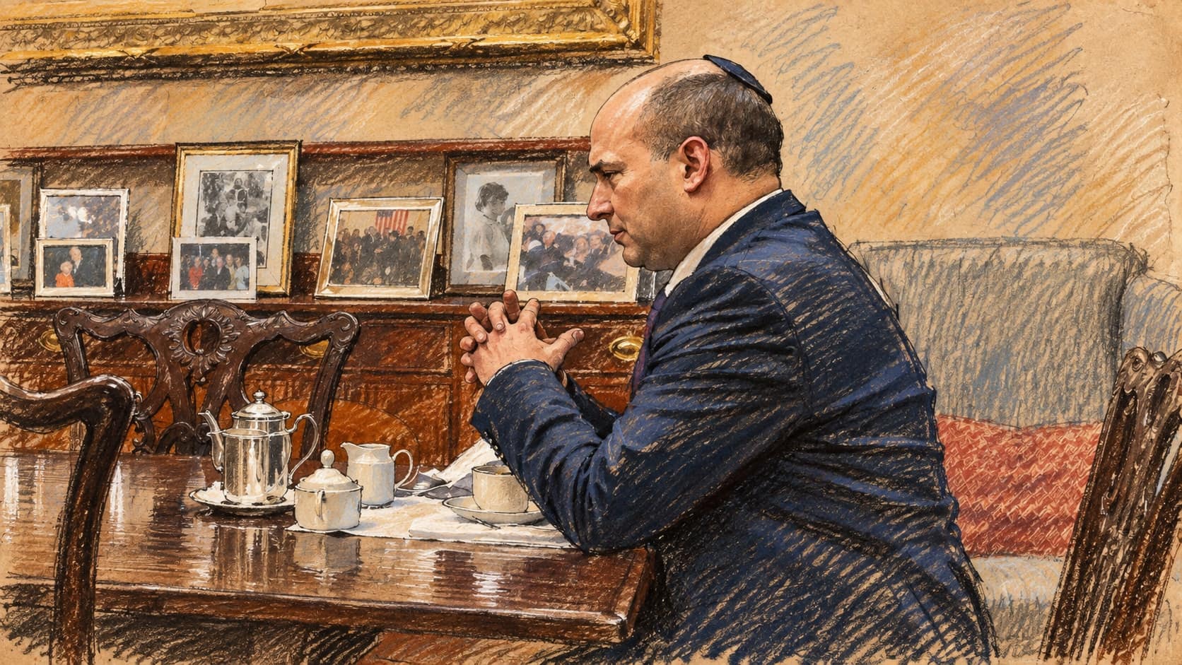 תמונה לכתבה: בנט ואיזנקוט נפגשו ברעננה כדי לדון בהקמת ממשלה