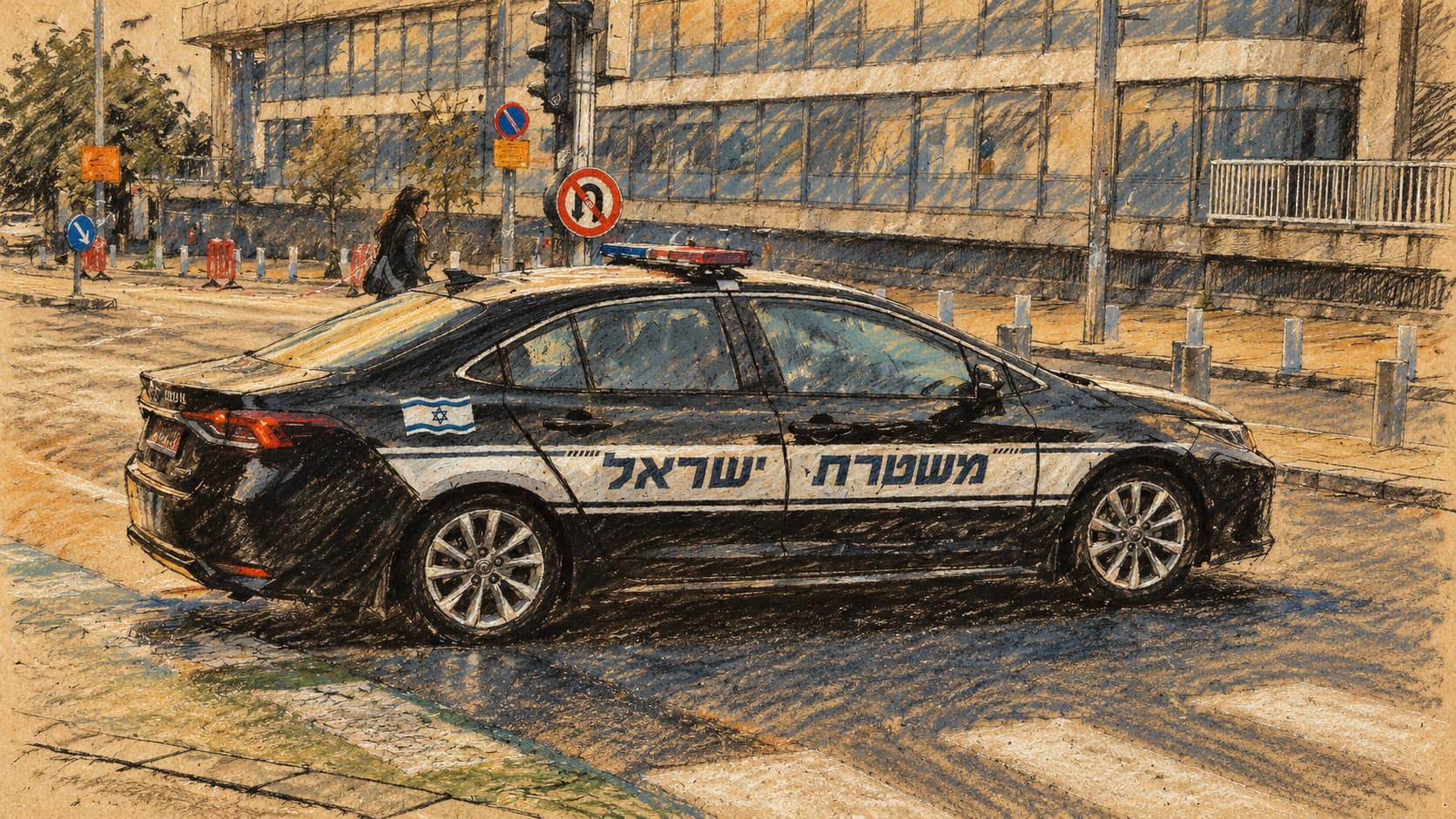 画像:アシュドッドで警察が人違いでグル派のイェシバの学生を殴打