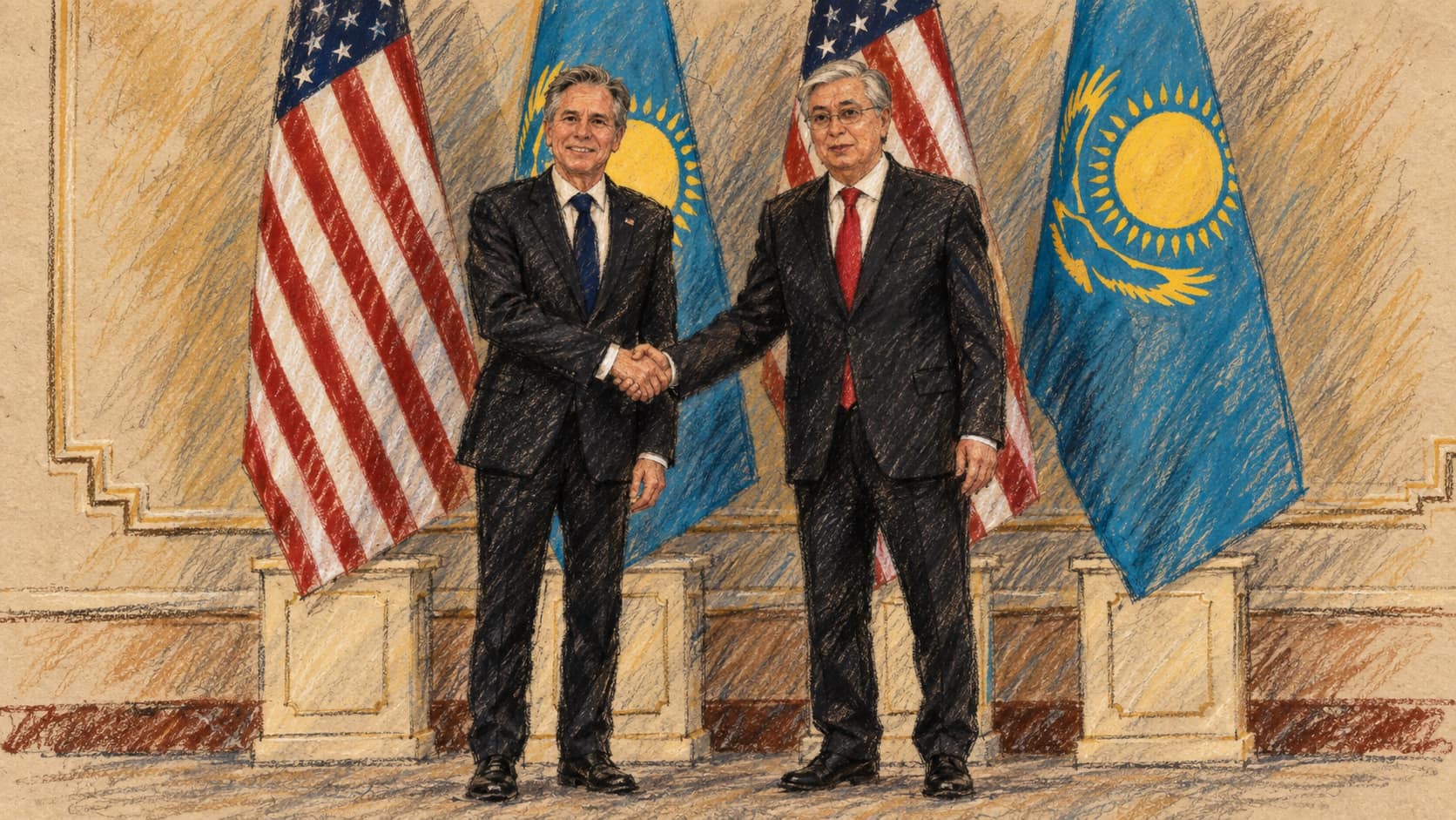 Imagem da notícia: O presidente Herzog visita Astana enquanto o Cazaquistão formaliza a entrada nos Acordos de Abraham