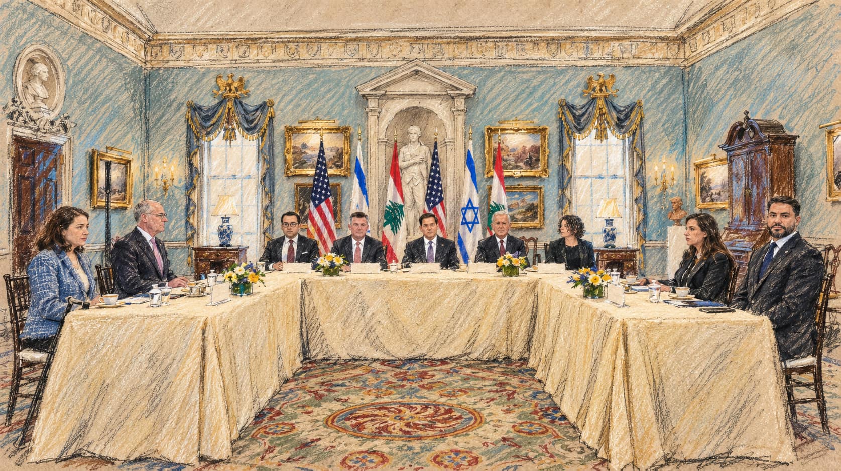 Bild zum Artikel: Siebte Runde der israelisch-libanesischen Gespräche in Rom endet ohne Durchbruch bei den Pilotzonen