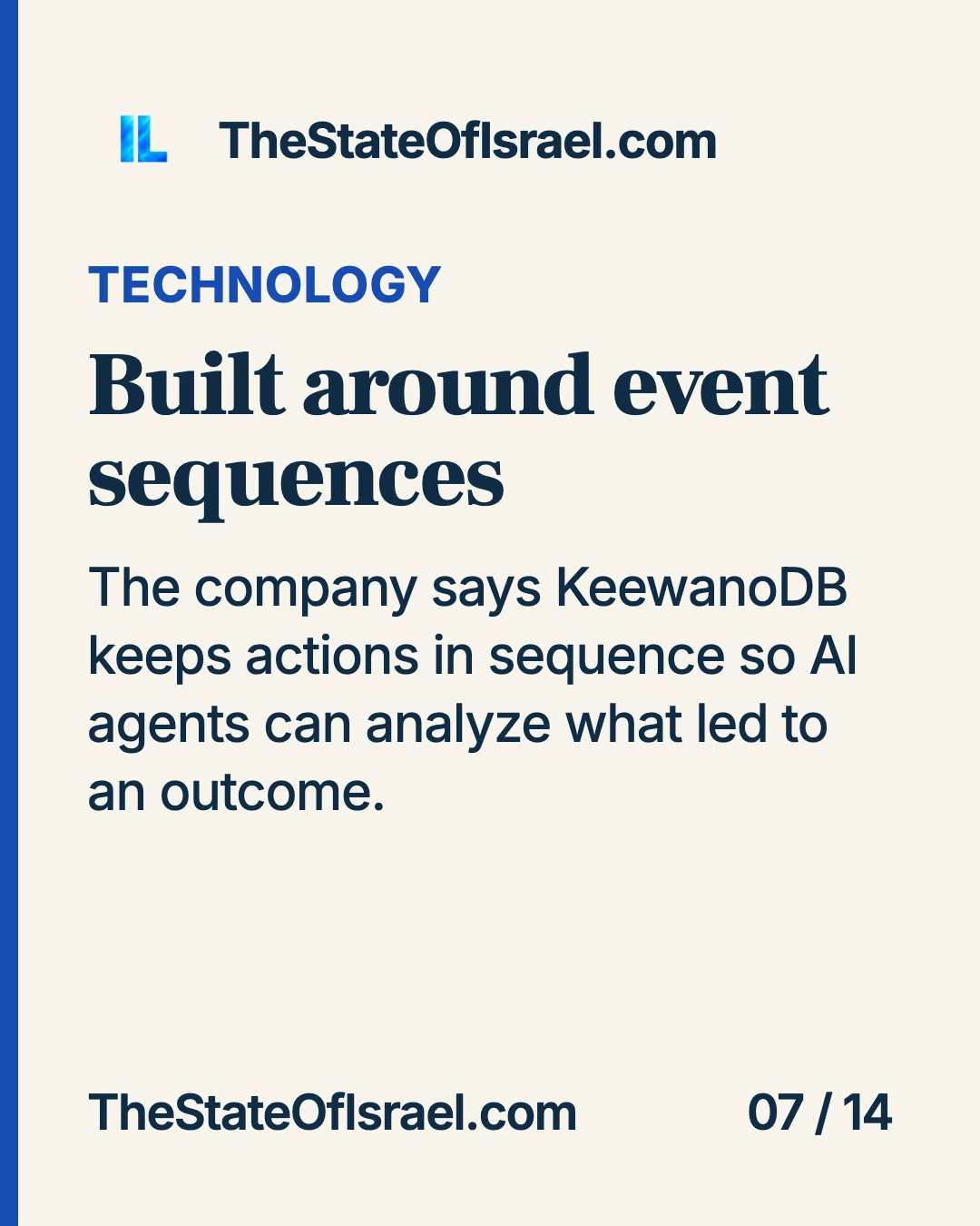 The KeewanoDB launch. The 15 September 2026 visual edition brings together diplomacy, inflation, technology, railway services, defense and local life in Israel.